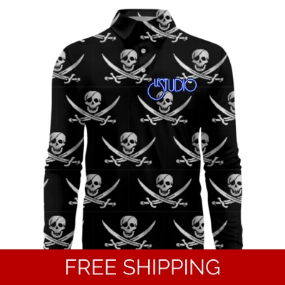 Le Studio Pirate Custom 3D Long-Sleeved Polo Shirt